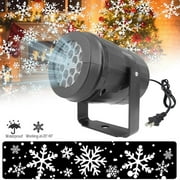 Morttic Christmas Snowfall Light Projector, Waterproof Rotating LED Snowflake Projection Light for Indoor Outdoor Xmas New Year Party