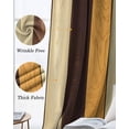 thumbnail image 3 of Farmhouse Yellow Brown Blackout Curtains for Bedroom Living Room Darkening Curtains 63 Inches Long Retro Vintage Wood Window Curtain 2 Panels Set Insulated Window Treatment Grommet Drapes 42"x63", 3 of 9