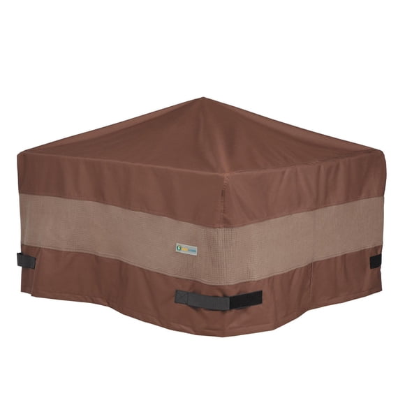 Duck Covers UFPS3232 32 in. Duck Covers Ultimate Square Fire Pit Cover - Mocha Cappuccino