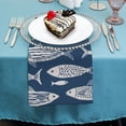 thumbnail image 4 of Jrxy Fish Cloth Napkin Polyester Home Decor Reusable Pack of 6 2 PCS, 4 of 7