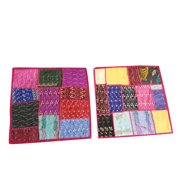 Mogul Ethnic Indian Cushion Cover Vintage Embroidered Cotton Handmade Decorative Pillow Case 16x16