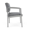 thumbnail image 4 of Lesro Lenox Steel Fabric Oversize Waiting Room Guest Chair in Silver/Adler Gray Flannel, 4 of 5