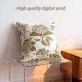 thumbnail image 5 of COOKCOK Set of 2 Floral Vintage Throw Pillow Covers Neutral Accent Print Decorative Cushion Covers Farmhouse Home Decor for Sofa Chair Couch Bedroom Living Room Outdoor, 22"x22", Light Brown, 5 of 7