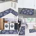 thumbnail image 5 of Blue and White Ethnic Floral Pattern Kitchen Rugs Sets Of 2,Anti Fatigue Kitchen Mat Rugs Non Slip Washable,Decorative Kitchen Floor Mats for Kitchen,Sink,Laundry,17"X30"+17"X47", 5 of 7