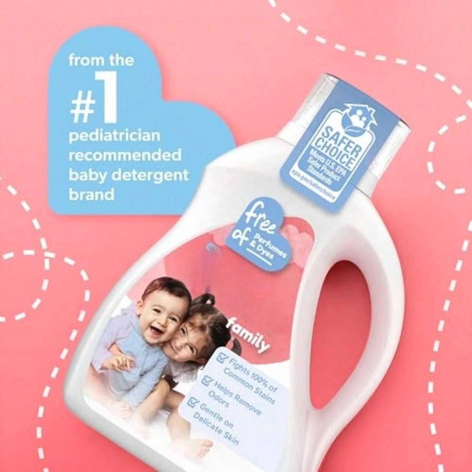 Liquid Laundry Detergent for Family, Unscented Laundry Detergent, 84 fl oz, 64 Loads