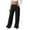 Black, variant on Womens Casual Sport Pants with Button Pocket Long Trousers Polyester Breathable Comfortable Solid Color Fashion Outdoor Wear Coffee