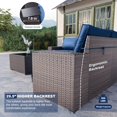 thumbnail image 2 of 2 Sets of 6-Piece PE Rattan Patio Furniture Set, Waterproof Wicker Sectional Sofa with Coffee Table & Cushions, Outdoor Conversation Set for Garden/Poolside,navy, 2 of 8