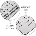 thumbnail image 2 of WORGEOUS Tablero del alfabeto braille con puntos elevados Números de acero inoxidable Puntuación Tablero de aprendizaje braille para principiantes Educación Enseñanza braille Niños ciegos Adultos, 2 of 8