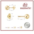 thumbnail image 2 of 10K Yellow Gold Polished Screwback Stud Ball Earrings Children Kids Baby Adult Second Piercing 4mm, 2 of 6