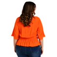 thumbnail image 3 of Blusa detalle de moño Roman Fashion /Tallas Extras, 1832 (Naranja) naranja 36 Roman Fashion BL-GR-1832-NARANJA, 3 of 6