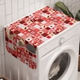 thumbnail image 1 of Christmas Washing Machine Organizer, Xmas Candy Cones Stars Ribbons Hand Bells Pines Ornaments in Boxes, Anti-slip Fabric Top Cover for Washer and Dryer, Ruby Red White, by Ambesonne, 1 of 1