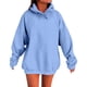 thumbnail image 3 of Sudadera con cremallera para mujer,Sudadera con capucha para mujer, blusa informal de manga larga, blusa lisa de poliéster, largo regular para casa o el trabajo, sopatenor, 3 of 8
