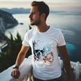 thumbnail image 5 of Mens Oversize T Shirts Skull (11)Casual Short Sleeve Basic Tees Crew Neck T-Shirt Funny Graphic Tees Black or White XS-5XL, 5 of 5