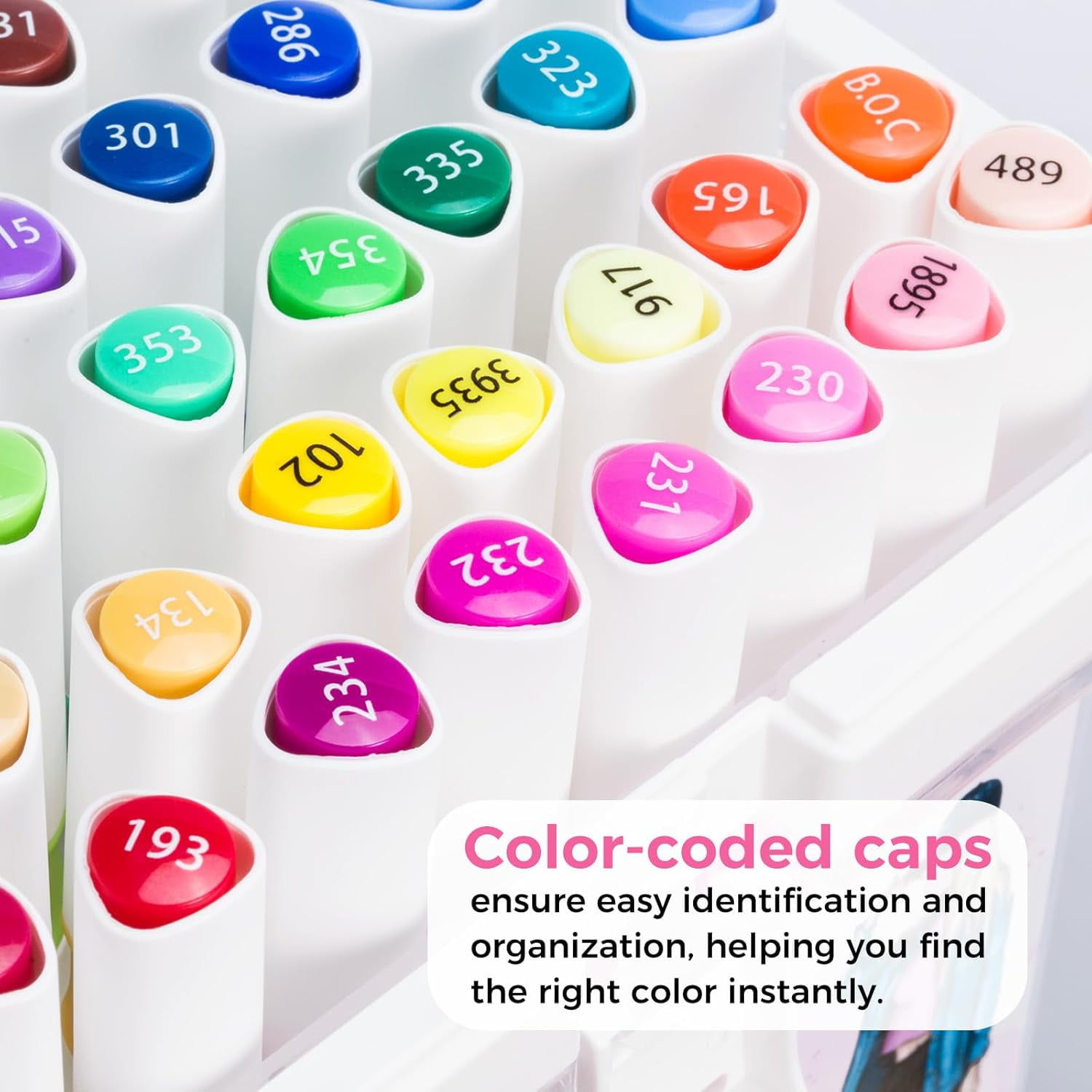 Ohuhu 48 Alcohol-Based Art Markers, Double Tipped Brush & Chisel, Unique Grip for Illustration & Sketch