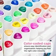 thumbnail image 5 of Ohuhu 48-color Double Tipped Chisel & Fine Alcohol-Based Art Marker Set for Adults Coloring Illustration, 5 of 9