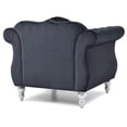 thumbnail image 4 of Home Square 2-Piece Furniture Set with Sofa Chaise and Chair in Black, 4 of 11