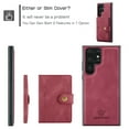 thumbnail image 6 of Allytech 2 in 1 Detachable Wallet Case for Samsung Galaxy S23 Ultra, [Support Wireless Charging] [4 Card Slots & 2 Cash Pocket], Retro PU Leather Magnetic Closure Shockproof Anti-Drop Slim Case, Red, 6 of 8