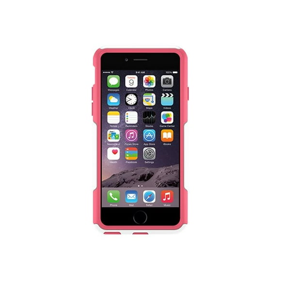 OtterBox Commuter Apple iPhone 6 - Back cover for cell phone - polycarbonate - white, blaze pink