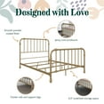thumbnail image 6 of Max & Finn Wren Metal Bed with Spindle Headboard, Full, Gold, 6 of 10