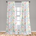 thumbnail image 5 of Ambesonne Animal Curtains, Butterfly Dragonfly, Pair of 28"x84", Multicolor, 5 of 5