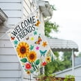thumbnail image 3 of America Forever Sunflower Welcome Friends House Flag, 28 x 40 inch Double Sided, Welcome Sign floral Decorations, Friends Yard Flag, Friendly Greeting Outdoor Flags for Lawn and House DÃ©cor, 3 of 5