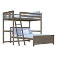 thumbnail image 3 of Max & Lily Solid Wood L-Shaped Bunk Bed, Twin over Full with Ladder for Kids, Clay, 3 of 13