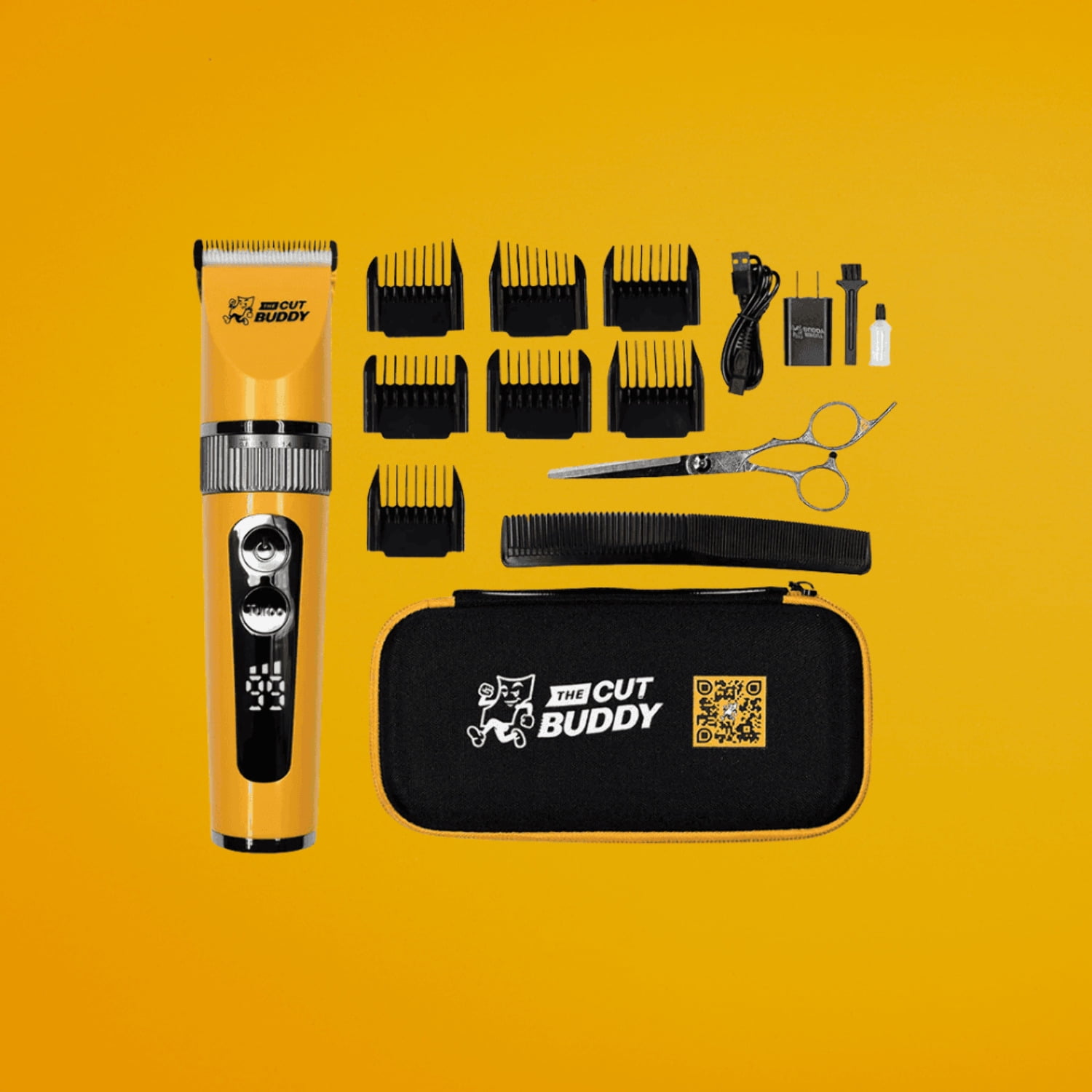 The Cut Buddy Cordless Hair and Beard Clipper with Scissors + Case