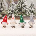 thumbnail image 2 of 4 Uds. Colgante de muñeco de nieve de dibujos animados de Navidad muñeco de esquí sin rostro, accesorios de decoración navideña Rojo Verde, 2 of 5