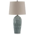 thumbnail image 3 of Signature Design by Ashley Hadbury Modern Ceramic Table Lamps - Set of 2, Pale Teal, 3 of 6