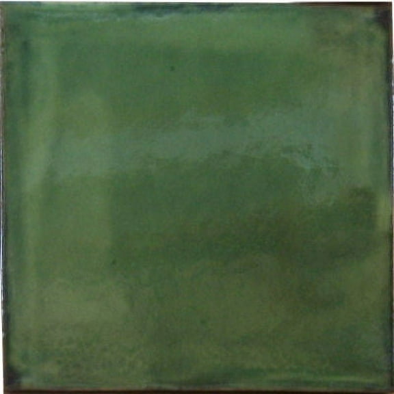 4.2x4.2 Green Talavera Mexican Tile, Set of 9 pcs