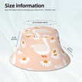 thumbnail image 6 of Disketp Geese And Flower Print Reflective Bucket Hat Beach Hat Summer Travel Sun Hats Fisherman Cap, 6 of 8