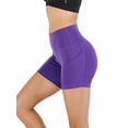 thumbnail image 1 of SHCKE Women High Waist Yoga Shorts with Side Pockets Tummy Control Running Gym Workout Biker Shorts, 1 of 6