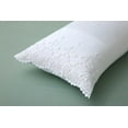 thumbnail image 5 of White Lace Pillow Shams with 3D Flowers Retro Noble Luxury Elegant Look Pillowcases 100% Cotton Standard Size 2-Pack, 5 of 9