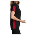 thumbnail image 3 of Yellow Rooster Womens PosiCharge Active Textured Colorblock Polo Black/ True Red XL, 3 of 6