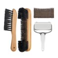 thumbnail image 2 of Billiards Pool Table Rail Brush Set with Felt Sticky Roller, Wooden Cleaning Brush Brown 4PCS, 2 of 8