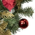 thumbnail image 3 of Northlight Poinsettias and Ball Ornaments Artificial Christmas Wreath - 24" - Unlit, 3 of 5