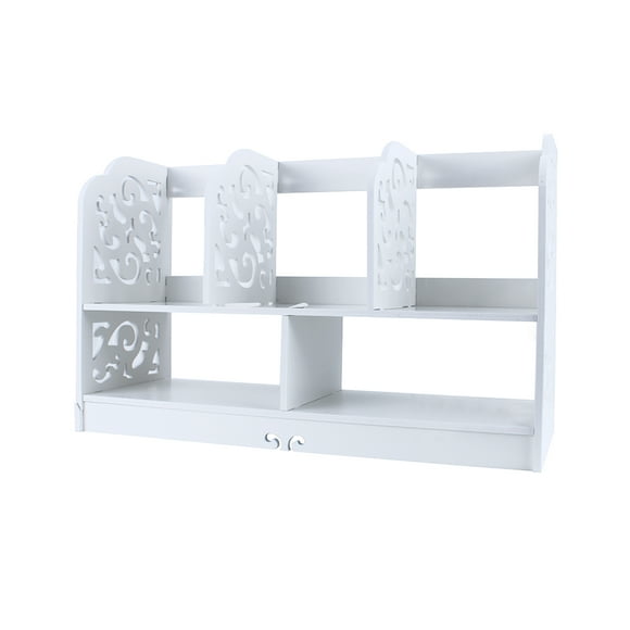 Desk 2 Tiers DIY Shelving CD Book Storage Box Unit Display Bookcase Shelf