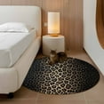 thumbnail image 3 of Round Rugs 3 Ft, Leopard Print Non Slip Area Rugs for Kitchen Bedroom Entryway, Chic Abstract Black Brown Animals Texture Washable Carpet Runner Rug Floor Mats for Bedroom Home Decor, 3 of 9