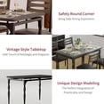 thumbnail image 3 of Ourlova 5 Piece Dining Table Set Industrial Style Dining Table and Chairs Set for 4 Kitchen Table Set for Dining Room Kitchen Apartment, 3 of 6