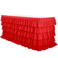 thumbnail image 2 of BH-JJSMGS Black Table Skirt Ruffled Tablecloth for Classroom Teacher Desk Skirt Back to School Supplies for Princess Girls Birthday Party Cake Dessert Decorations, 2 of 4