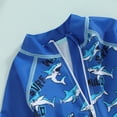 thumbnail image 5 of Okbabeha Baby Swimsuit Girl Boy Short Sleeve Zip One Piece Rashguards Bathing Suit Swimwear Sunsuit for ToddlerNewborn, 5 of 7