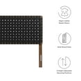 thumbnail image 6 of Sparta Weave Vegan Leather Queen Headboard in Walnut Black, 6 of 8