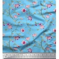 thumbnail image 1 of Soimoi Rayon Fabric Leaves & Lily Floral Print Sewing Fabric Yard 42 Inch Wide, 1 of 3