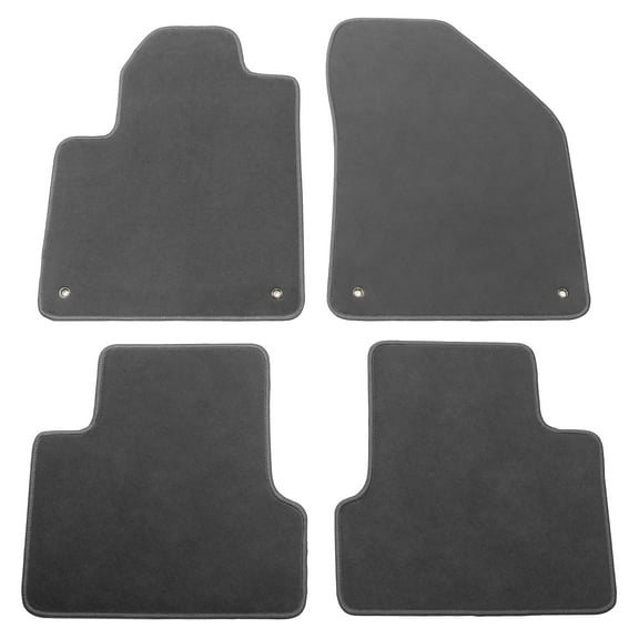 Ikon Motorsports Floor Mat Fits 2014-2023 Jeep Cherokee 4DR Gray Nylon OEM Fitment Style Front & Rear Floor Mats Anti-slip Carpets Replacement 4PCS