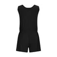 thumbnail image 7 of CheerKidz Ladies Summer Sleeveless Jumpsuit Drawstring Straps Double Pocket Casual Tank Romper Beach Cover Up(Black,XL), 7 of 7