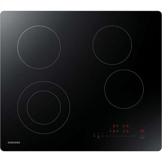 Double Electric Cooktop, 120V 2400W 24 Inch Built-in Electric Stove Ceramic  Cooktop with LED Touch Screen, 9 Levels Settings, Kids Lock, Overheat