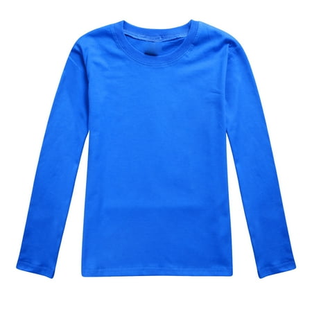 

TENSUNNYD Toddler Boys Girls Autumn Long Sleeve Solid Prints T Shirt Tops