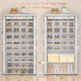 thumbnail image 6 of Shoe Rack 10Tier Large Capacity 50-56Pairs Beautiful Tall Shoe Shelf Free Standing Storage Cabinet Entryway Closet, 6 of 9