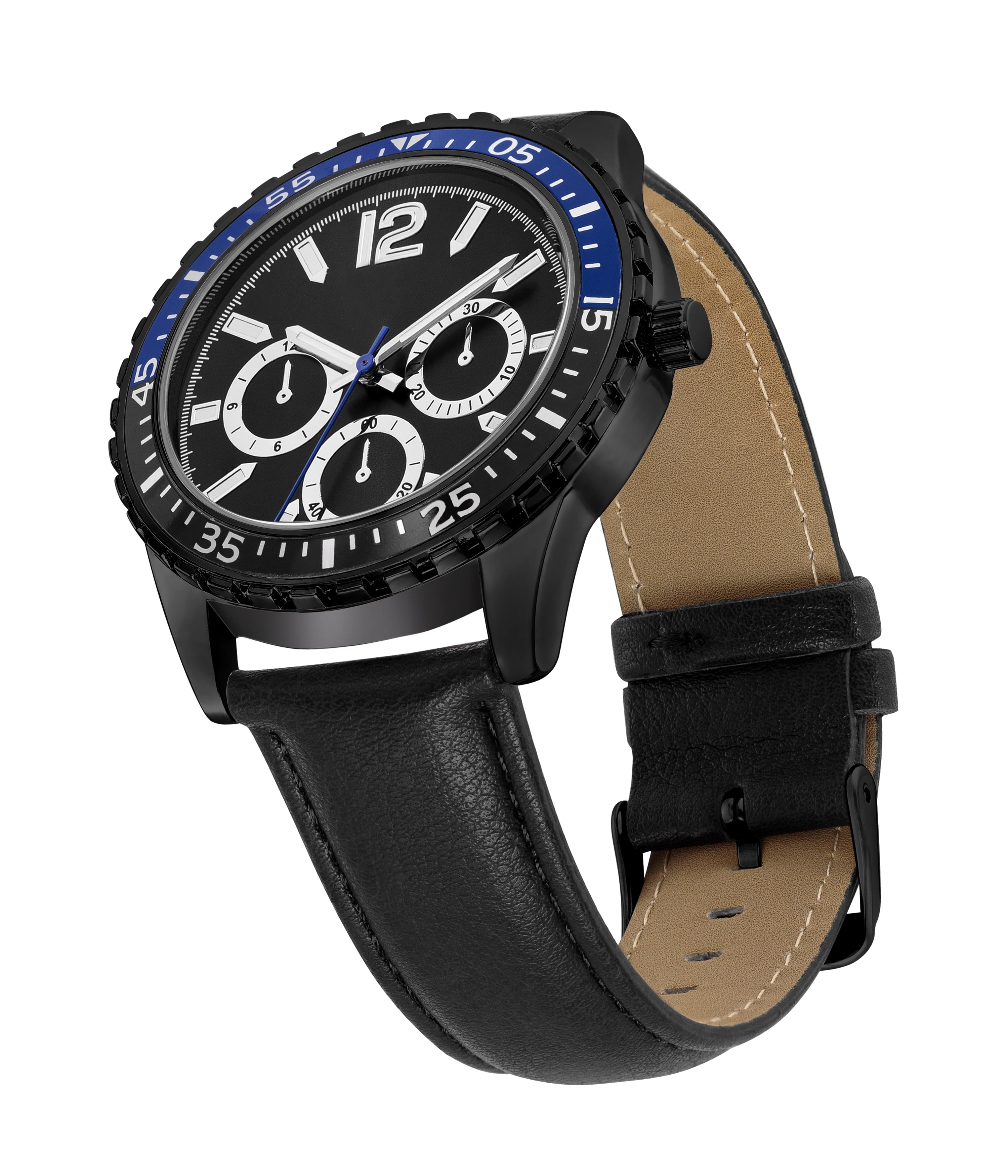 じょーじ George-Men-s-Black-Strap-Two-
