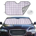 thumbnail image 2 of Kdxio Purple Checkboard Print Windshield Sun Shade,UV Rays and Sun Heat Protection,Sunshade for Car Windshield,Car Shade Front Windshield - Small, 2 of 6